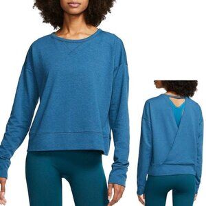 Nike Dri-Fit Sweatshirt Yoga Wrap Blue size XL